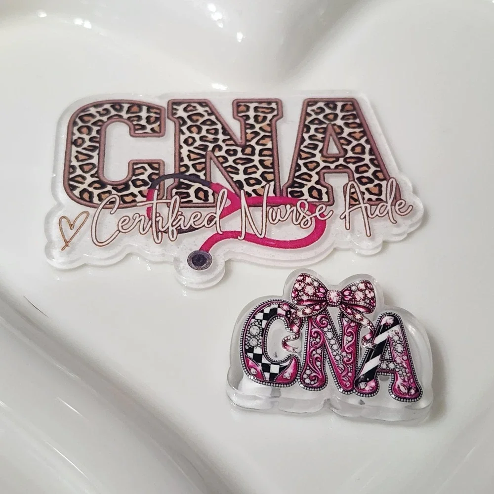 CNA Flatback Focal Bead Badge Keychain Jewelry Making Crafts Flats